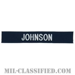 JOHNSON [カバーオール用/シルバー刺繍/海軍ネームテープ/生地テープパッチ]の画像