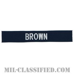 BROWN [カバーオール用/シルバー刺繍/海軍ネームテープ/生地テープパッチ]の画像