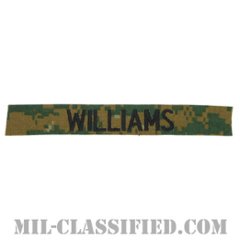 WILLIAMS [MARPAT/ウッドランド/海兵隊ネームテープ/生地テープパッチ]の画像