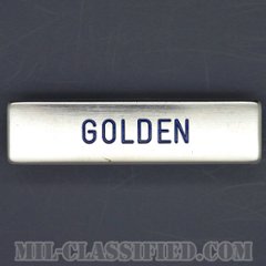 GOLDEN [アメリカ空軍用ネームプレート（名札）/中古1点物]の画像