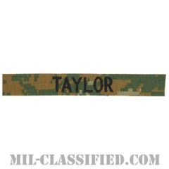 TAYLOR [MARPAT/ウッドランド/海兵隊ネームテープ/生地テープパッチ]の画像