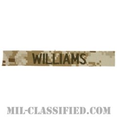 WILLIAMS [MARPAT/デザート/海兵隊ネームテープ/生地テープパッチ]の画像