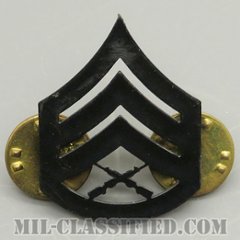 二等軍曹（Staff Sergeant (SSgt)）[サブデュード（ブラックメタル）/海兵隊階級章/バッジ/中古1点物]の画像