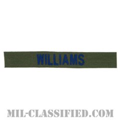 WILLIAMS [サブデュード/ブルー刺繍/空軍ネームテープ/パッチ]の画像