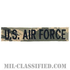 U.S.AIR FORCE [ABU/ブルー刺繍/空軍ネームテープ/ベルクロ付パッチ]の画像
