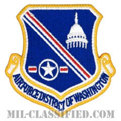 空軍ワシントン地区隊（Air Force District of Washington）[カラー/カットエッジ/パッチ]の画像