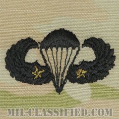 戦闘空挺章 (ベーシック) 降下2回（Combat Parachutist Badge, Basic, Two Jump）[OCP（3C）/パッチ]の画像