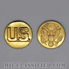 部隊未任命下士官章（Unassigned to Branch and U.S. Letters）[カラー/1950-1960s/兵科章US章セット（下士官用）/バッジ/ペア（2個1組）/中古1点物]の画像