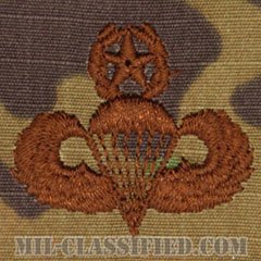 空挺章 (マスター)（Parachutist Badge, Master）[OCP/ブラウン刺繍/パッチ]の画像