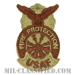 防火章（Fire Protection Badge, Deputy Fire Chief）[OCP/ブラウン刺繍/ベルクロ付パッチ]の画像