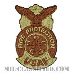防火章（Fire Protection Badge, Fire Chiefs and Base Fire Marshal）[OCP/ブラウン刺繍/ベルクロ付パッチ]の画像