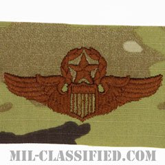 航空機操縦士章 (コマンド・パイロット)（Air Force Command Pilot Badge）[OCP/ブラウン刺繍/パッチ]の画像