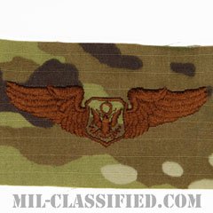 航空機搭乗員章 (将校用エアクルー)（Air Force Officer Aircrew Badge）[OCP/ブラウン刺繍/パッチ]の画像