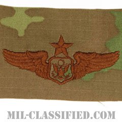 航空機搭乗員章 (将校用シニア・エアクルー)（Air Force Officer Senior Aircrew Badge）[OCP/ブラウン刺繍/パッチ]の画像