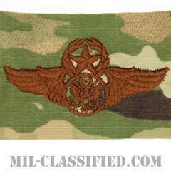 航空機搭乗員章 (下士官用マスター・エアクルー)（Air Force Enlisted Master Aircrew Badge）[OCP/ブラウン刺繍/パッチ]の画像