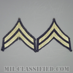 伍長（Corporal (CPL)）[機械織りタイプ/階級章（1942-1948）/パッチ/ペア（2枚1組）/中古1点物]の画像