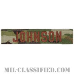JOHNSON [OCP（7C）/ブラウン刺繍/空軍ネームテープ/ベルクロ付パッチ]の画像