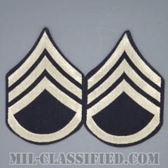 二等軍曹（Staff Sergeant (SSG)）[機械織りタイプ/階級章（1942-1948）/パッチ/ペア（2枚1組）/1点物]の画像