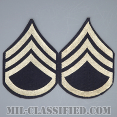 二等軍曹（Staff Sergeant (SSG)）[機械織りタイプ/階級章（1942-1948）/パッチ/ペア（2枚1組）/1点物]の画像