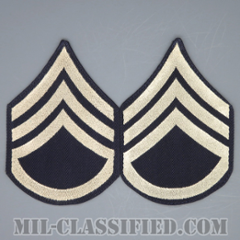 二等軍曹（Staff Sergeant (SSG)）[機械織りタイプ/階級章（1942-1948）/パッチ/ペア（2枚1組）/1点物]の画像