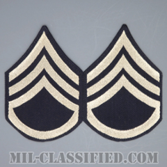 二等軍曹（Staff Sergeant (SSG)）[機械織りタイプ/階級章（1942-1948）/パッチ/ペア（2枚1組）/1点物]の画像