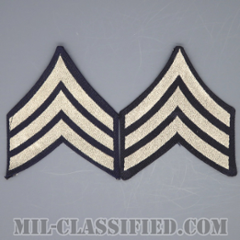軍曹（Sergeant (SGT)）[機械織りタイプ/階級章（1942-1948）/パッチ/ペア（2枚1組）/1点物]の画像