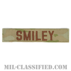 SMILEY [OCP（3C）/ブラウン刺繍/空軍ネームテープ/ベルクロ付パッチ]の画像