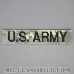 U.S.ARMY [UCP（ACU）/ブラック刺繍/ネームテープ/ベルクロ付パッチ/中古1点物]の画像
