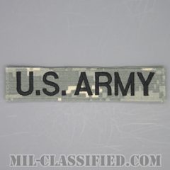 U.S.ARMY [UCP（ACU）/ブラック刺繍/ネームテープ/ベルクロ付パッチ/中古1点物]の画像
