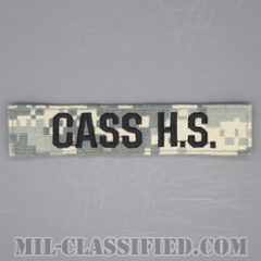 CASS H.S.（Cass High School JROTC） [UCP（ACU）/ブラック刺繍/ネームテープ/ベルクロ付パッチ/中古1点物]の画像