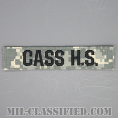 CASS H.S.（Cass High School JROTC） [UCP（ACU）/ブラック刺繍/ネームテープ/ベルクロ付パッチ/中古1点物]の画像