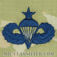 空挺章 (シニア)（Parachutist Badge, Senior）[OCP/宇宙軍ブルー刺繍/パッチ]の画像