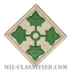 第4歩兵師団（4th Infantry Division）[カラー/メロウエッジ/ベルクロ付パッチ]の画像