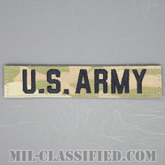 U.S.ARMY [OCP（3C）/ブラック刺繍/ネームテープ/ベルクロ付パッチ]の画像