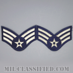 一等空兵/軍曹（Airman First Class/Sergeant）[カラー/カットエッジ/空軍階級章/Large（男性用）/パッチ/ペア2枚1組]の画像