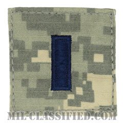 中尉（First Lieutenant (1LT)）[UCP（ACU）/空軍階級章/ブルー刺繍/ベルクロ付パッチ]の画像