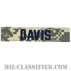DAVIS [UCP（ACU）/ブルー刺繍/空軍ネームテープ/ベルクロ付パッチ]の画像