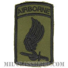 第173空挺旅団（173rd Airborne Brigade）[サブデュード/カットエッジ/エアボーンタブ付ワンピースタイプ/パッチ/レプリカ]の画像