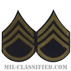 二等軍曹（Staff Sergeant (SSG)）[ウール・フェルトタイプ/階級章（1942-1948）/パッチ/ペア（2枚1組）]の画像