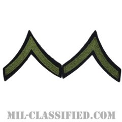 一等兵（Private First Class (PFC)）[ウール・フェルト生地刺繍タイプ/階級章（1942-1948）/パッチ/ペア（2枚1組）]の画像