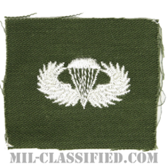 空挺章 (ベーシック)（Parachutist Badge, Basic）[カラー/パッチ]の画像