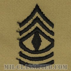先任曹長（First Sergeant (1SG)）[デザート/階級章/パッチ/ペア（2枚1組）]の画像