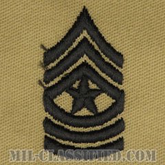 上級曹長（Sergeant Major (SGM)）[デザート/階級章/パッチ/ペア（2枚1組）]の画像