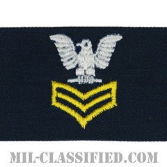 一等兵曹（ゴールド）（Petty Officer First Class, Good conduct）[カバーオール/海軍階級章/生地テープパッチ/ペア（2枚1組）]の画像