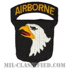 第101空挺師団（101st Airborne Division）[カラー/カットエッジ/パッチ/エアボーンタブ付ワンピースタイプ]の画像