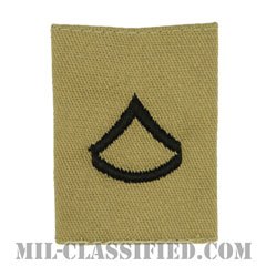 上等兵（Private First Class (PFC)）[デザート/ゴアテックスパーカー用スライドオン階級章]の画像