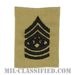 最先任上級曹長（Command Sergeant Major (CSM)）[デザート/ゴアテックスパーカー用スライドオン階級章]の画像