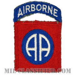 第82空挺師団（82nd Airborne Division）[カラー/カットエッジ/パッチ/エアボーンタブ付ワンピースタイプ/中古1点物]の画像