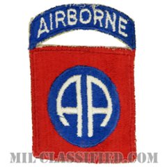 第82空挺師団（82nd Airborne Division）[カラー/カットエッジ/パッチ/エアボーンタブ付ワンピースタイプ/中古1点物]の画像