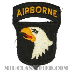 第101空挺師団（101st Airborne Division）[カラー/カットエッジ/パッチ/エアボーンタブ付ワンピースタイプ/中古1点物]の画像